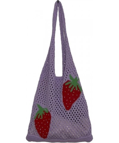 Crochet Tote Bag Hobo Bag for Women Fairy Grunge Aesthetic Tote Bag Fairy Grunge Accessories Summer Beach Bag Purple $16.63 H...