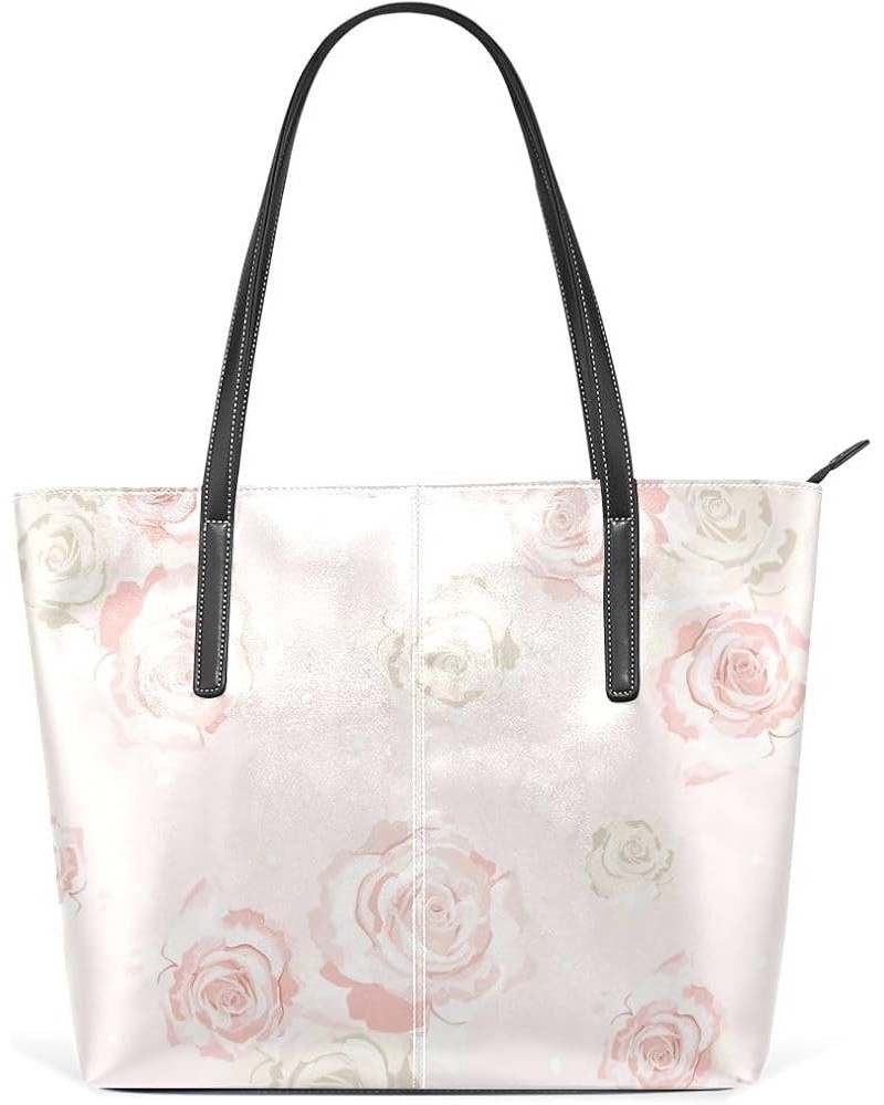 Handbags for Women Tote Bags with 11.08"(L) x 3.54"(W) x 11.02"(W) - Delicate Roses Flowers Delicate Roses Flowers $17.62 Totes