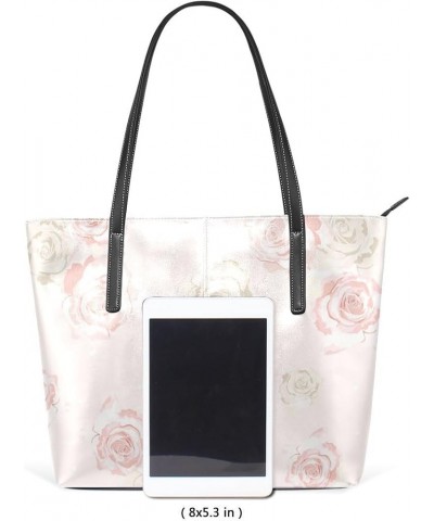 Handbags for Women Tote Bags with 11.08"(L) x 3.54"(W) x 11.02"(W) - Delicate Roses Flowers Delicate Roses Flowers $17.62 Totes