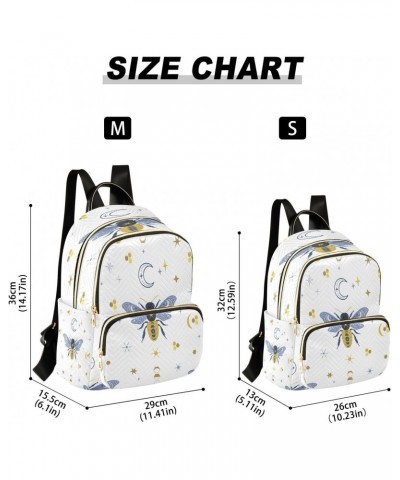 Bee Moon Stars Boho Bohemian Backpack Purse for Women Travel Handbag Shoulder Bag $16.45 Backpacks