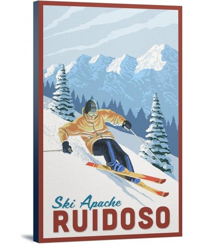 Ruidoso, New Mexico, Ski Apache, Downhill Skier, (24x36 Wrapped Canvas, Wall Decor, Artwork) 24x36 Stretched Canvas $40.80 Totes