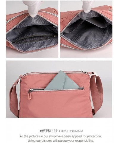 Crossbody bag for Women Nylon Multi-Zipper Mobile Phone Bag Small Handbag Blue $34.58 Totes