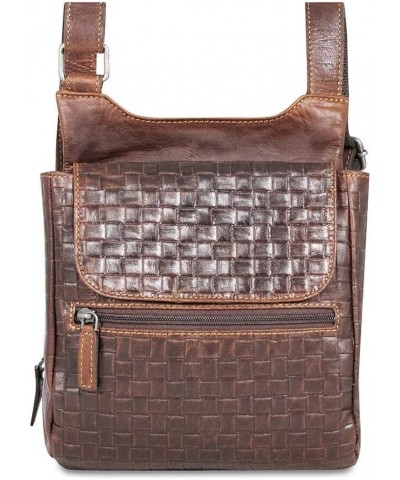 Voyager Woven Slim Crossbody Bag WF831 Brown $74.00 Crossbody Bags