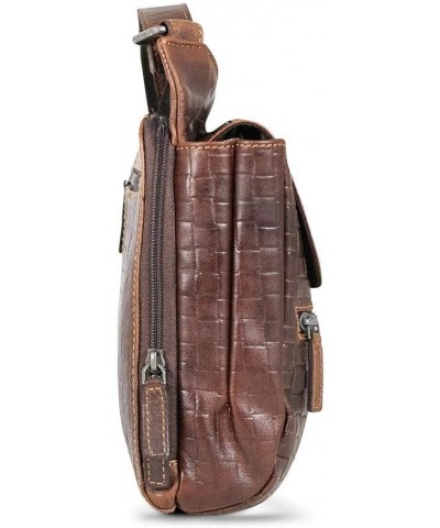 Voyager Woven Slim Crossbody Bag WF831 Brown $74.00 Crossbody Bags