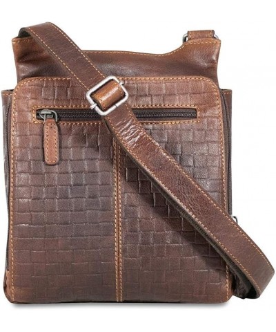 Voyager Woven Slim Crossbody Bag WF831 Brown $74.00 Crossbody Bags