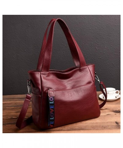 Ladies Soft Leather Shoulder Bags Luxury Handbags Ladies Designer Handbags Ladies Handbags Gray-12 $30.92 Shoulder Bags