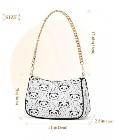 Shoulder Bags for Women Panda Animal Hobo Tote Handbag Small Clutch Purse with Zipper Closure $17.97 Shoulder Bags