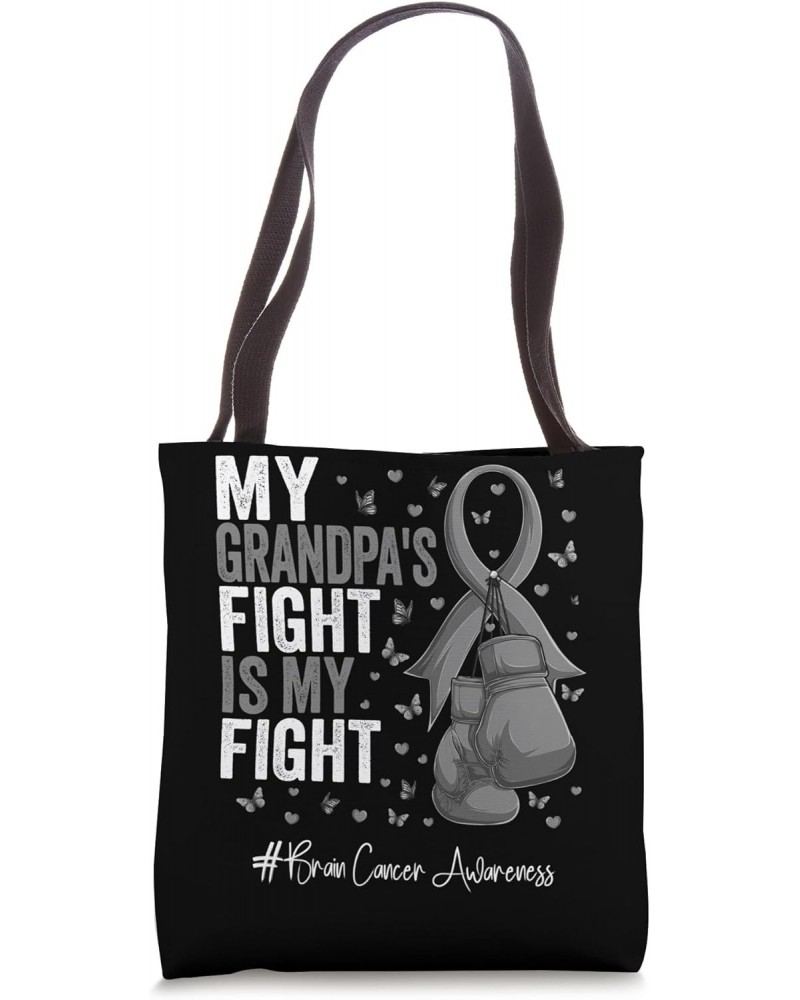 Gray Ribbon Grandfather Brain Cancer Awareness Tote Bag $11.07 Totes