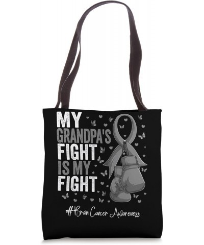 Gray Ribbon Grandfather Brain Cancer Awareness Tote Bag $11.07 Totes