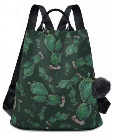 Dark Green Cactus Backpack Purse for Women Travel Casual Daypack College Bookbag Work Business Ladies Shoulder Bag $22.35 Bac...