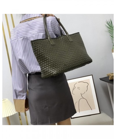 Ladies' Genuine Leather Purses Tote Bags Set for Women Shoulder Hobo Handbag with Small Zipper Bag Green $46.82 Totes