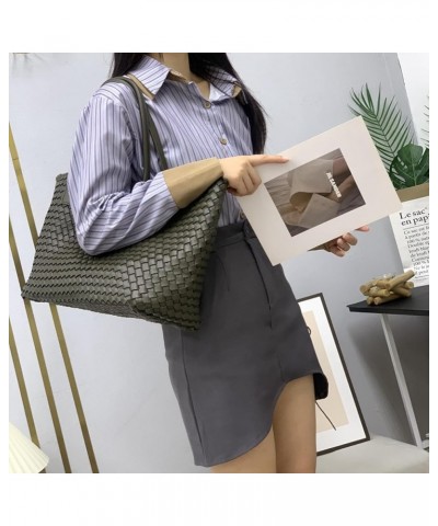 Ladies' Genuine Leather Purses Tote Bags Set for Women Shoulder Hobo Handbag with Small Zipper Bag Green $46.82 Totes