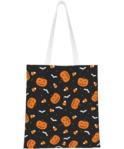 Halloween Pumpkins Single Shoulder Fashion Canvas Tote Shopping Bags Handbags For Men And Women Halloween Pumpkins3 $10.53 Totes