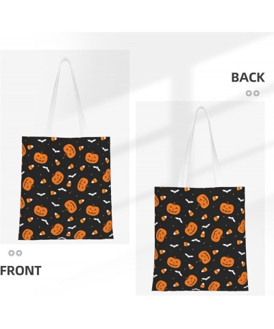 Halloween Pumpkins Single Shoulder Fashion Canvas Tote Shopping Bags Handbags For Men And Women Halloween Pumpkins3 $10.53 Totes