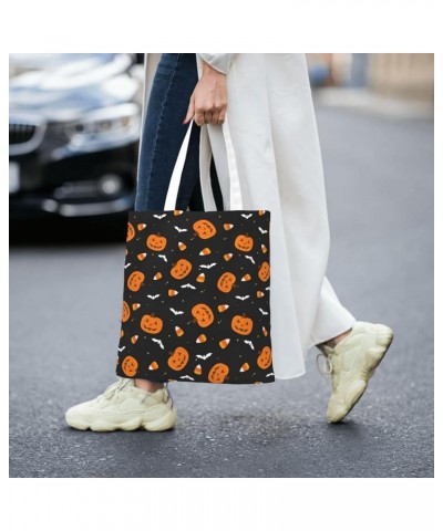 Halloween Pumpkins Single Shoulder Fashion Canvas Tote Shopping Bags Handbags For Men And Women Halloween Pumpkins3 $10.53 Totes