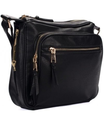 Concealed Carry RFID Blocking Crossbody Purse for Women with Lock and Key Black $34.30 Crossbody Bags