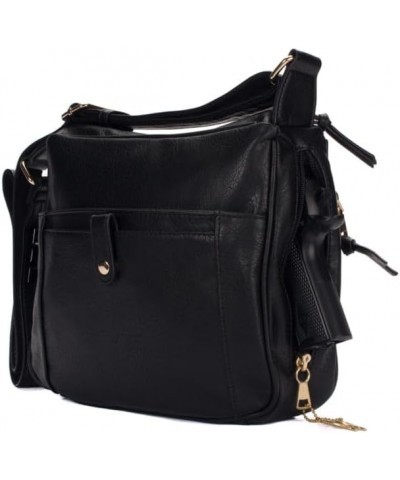 Concealed Carry RFID Blocking Crossbody Purse for Women with Lock and Key Black $34.30 Crossbody Bags