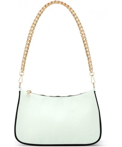 Mint Cream Women Shoulder Bag Mini Handbags with Zipper Closure Honeydew $17.04 Shoulder Bags