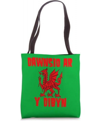 Dawnsio ar y dibyn Welsh Rugby Union Dragon Tote Bag $13.86 Totes