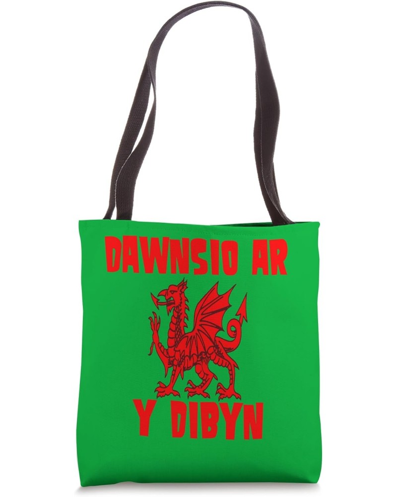 Dawnsio ar y dibyn Welsh Rugby Union Dragon Tote Bag $13.86 Totes