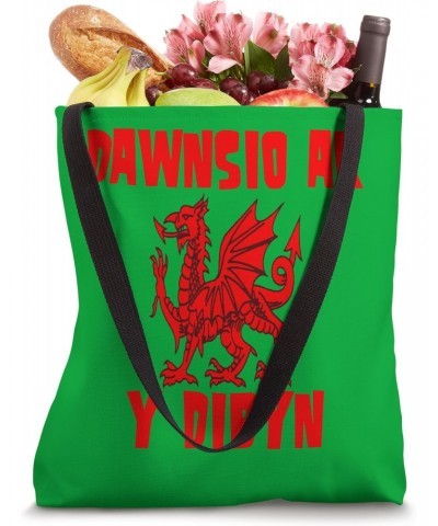 Dawnsio ar y dibyn Welsh Rugby Union Dragon Tote Bag $13.86 Totes