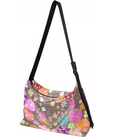 Colorful Floral Flowers Tote Bag for Women Large Hobo Bags Womens Cross Body Purses Shopping Work Bag with Adjustable Strap f...