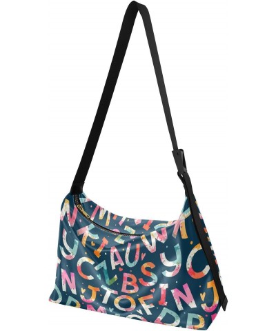 Colorful Alphabet Unisex Wallet Crossbody Bag Waterproof Womens Sling Bags Crossbody Over The Shoulder Bag $19.13 Hobo Bags