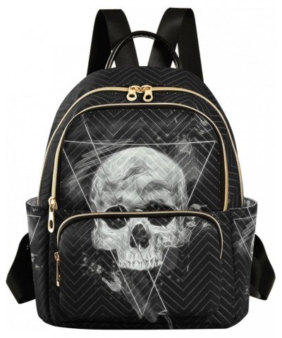 Gothic Skull Geometry Mini Backpack Fashion Backpack Purse for Women,Handbag Shoulder Bag Casual Daypack, Ladies Gift for Col...