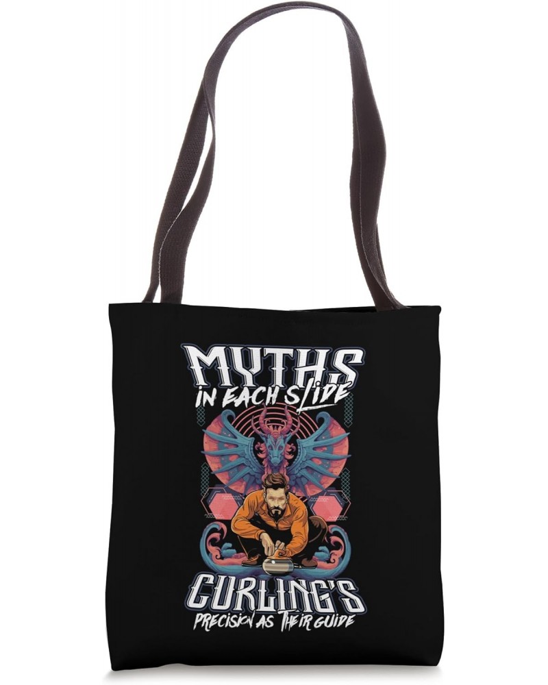 Myths in Each Slide Curling's Precision as Their Guide Tote Bag $15.39 Totes