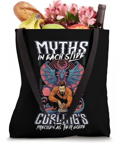 Myths in Each Slide Curling's Precision as Their Guide Tote Bag $15.39 Totes