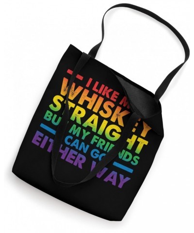 Funny Equality LGBTQ Pride Awareness Whisky Straight Tote Bag $13.05 Totes