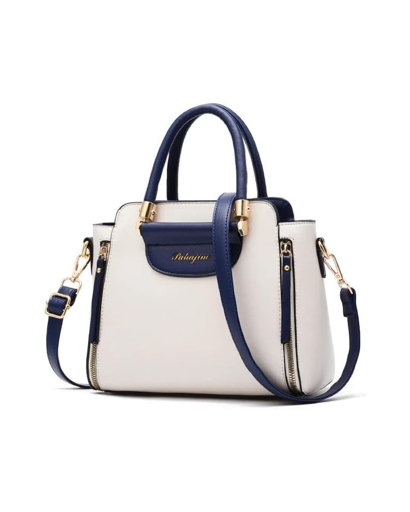 Stylish and Versatile Shoulder Bags for Women, Cute Tote Handbag (white & blue) $19.24 Totes