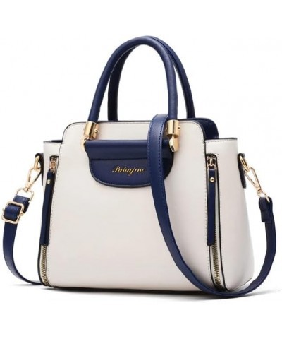 Stylish and Versatile Shoulder Bags for Women, Cute Tote Handbag (white & blue) $19.24 Totes