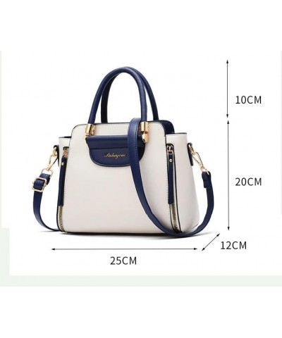 Stylish and Versatile Shoulder Bags for Women, Cute Tote Handbag (white & blue) $19.24 Totes