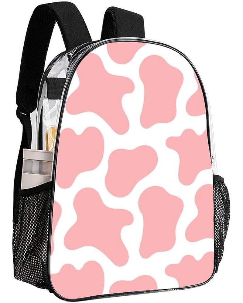 Clear PVC Backpack Compatible with Cute Cartoon Horse Watercolor Wild Horses, Stadium Approved Backpack with Adjustable Strap...