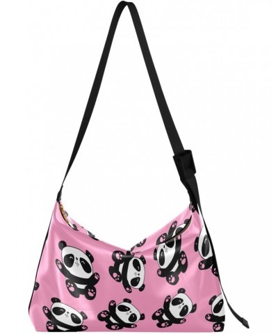 Cute Panda Hobo Bags for Women Leather Purses Shoulder Bag Crossbody Bag Handbag for Travel Gifts Work $15.51 Hobo Bags