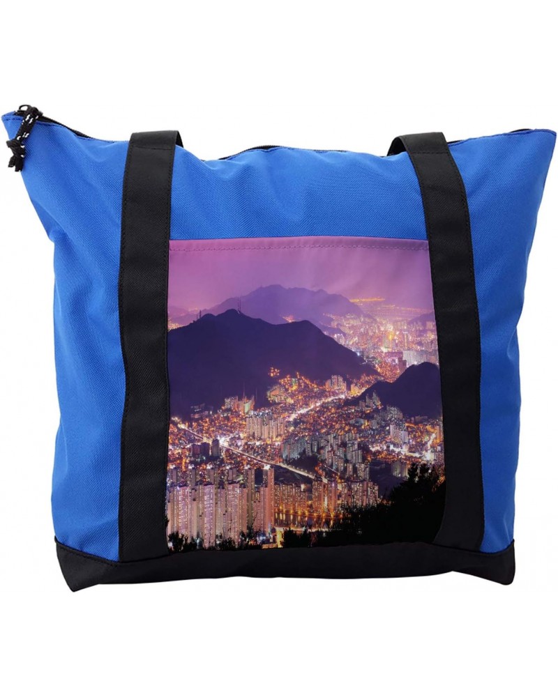 Urban Shoulder Bag, Skyline of Busan Korea, Durable with Zipper $16.80 Shoulder Bags