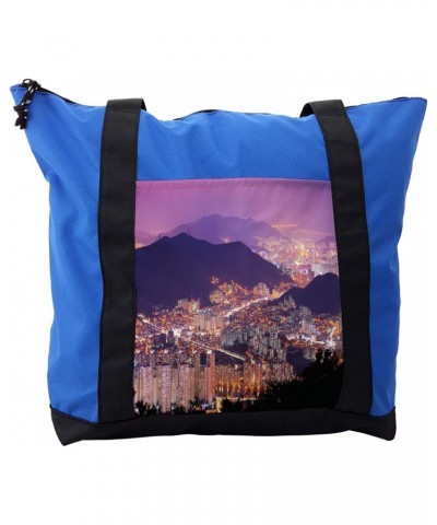 Urban Shoulder Bag, Skyline of Busan Korea, Durable with Zipper $16.80 Shoulder Bags