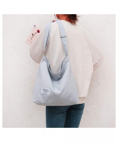 Women's Retro Large Size Canvas Shoulder Bag Hobo Crossbody Handbag Casual Tote Manatee $8.95 Totes