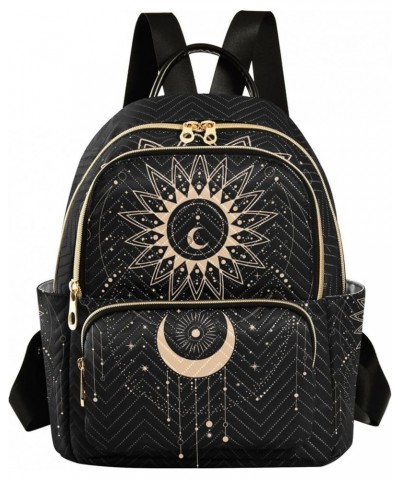 Sun Moon Magical Boho Backpack Purse for Women, Anti Theft Backpack Lightweight Small Travel Backpack Shoulder Bag Mini(10.23...