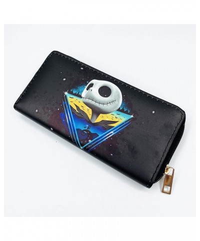 Men Wallet Cute Leather Wallet Anime Wallet Halloween Horror Wallet (Nightm-jackblueheart) Nightm-jacktriangle $11.79 Wallets