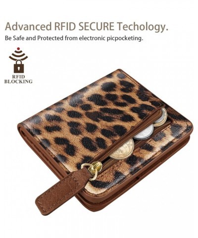 Womens Small RFID Blocking Wallet Compact Bifold Pocket Cute Credit Card Holder Leather Coin Slot Ladies Mini Purse with ID W...