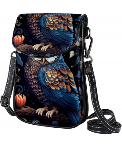 Classic PU Leather Phone Bag - Durable Cell Phone Wallet, Convenient Crossbody Purse Owl Pattern Multicoloured4 $13.25 Crossb...