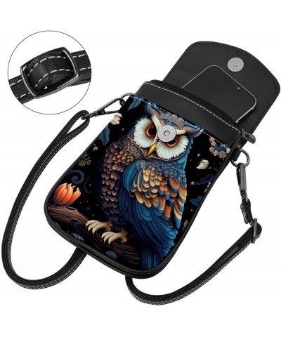 Classic PU Leather Phone Bag - Durable Cell Phone Wallet, Convenient Crossbody Purse Owl Pattern Multicoloured4 $13.25 Crossb...