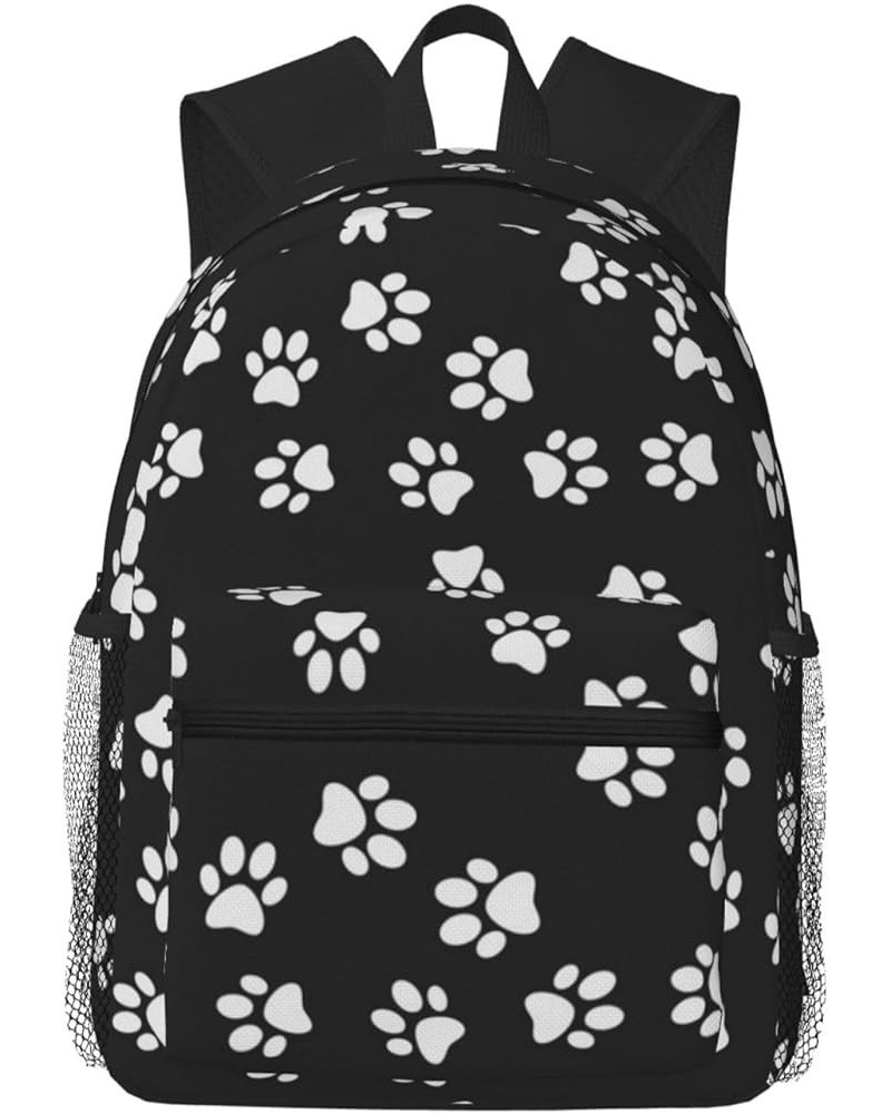 Paw Print Print Unisex Backpack Trendy,Durable Travel Bag Sports Beach Backpack Lightweight Backpack Black One Size $23.67 Ba...