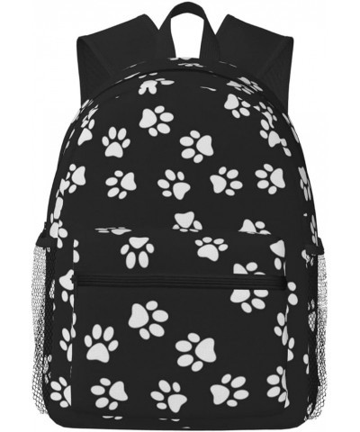 Paw Print Print Unisex Backpack Trendy,Durable Travel Bag Sports Beach Backpack Lightweight Backpack Black One Size $23.67 Ba...