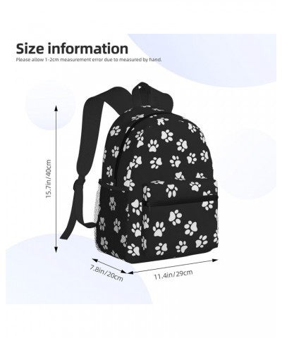 Paw Print Print Unisex Backpack Trendy,Durable Travel Bag Sports Beach Backpack Lightweight Backpack Black One Size $23.67 Ba...