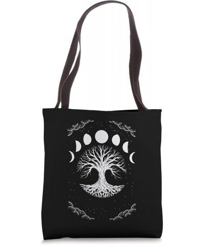 Tree of Life - Celtic Tree of Life Yggdrasil Moon Phases Tote Bag $11.50 Totes