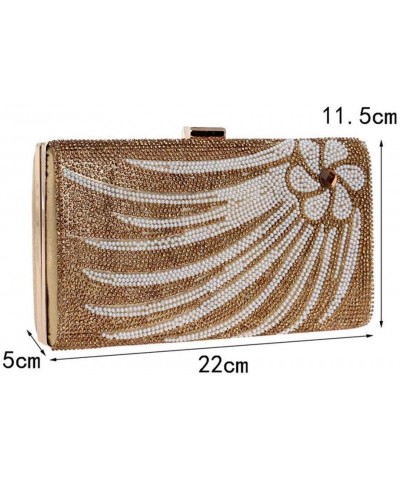 Classic Pleated Clutch Shoulder Bag,Diamond Party Bag Portable Small Square Bag Banquet Bag $37.29 Evening Bags