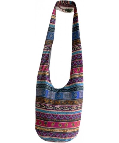 Ethnic Style Crossbody Bagv Long Shoulder Strap Wear Resistance Linen Jean Bags Crossbody Shoulder Bag Fashion Handbag Zipper...